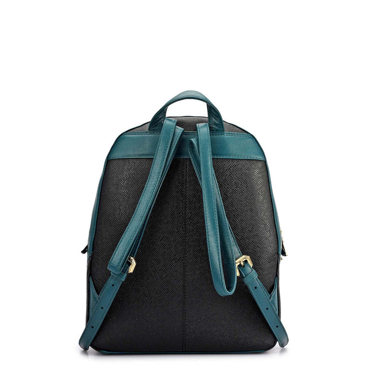 Monogram Plain Leather Backpack - Black