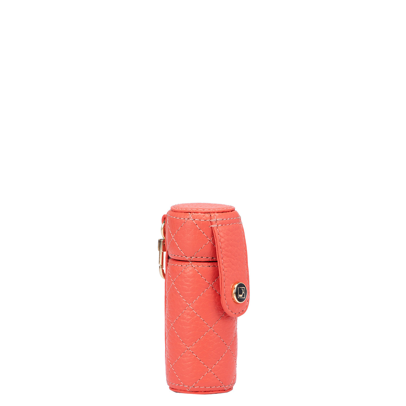 Quilting Leather Lipstick Case - Corallo