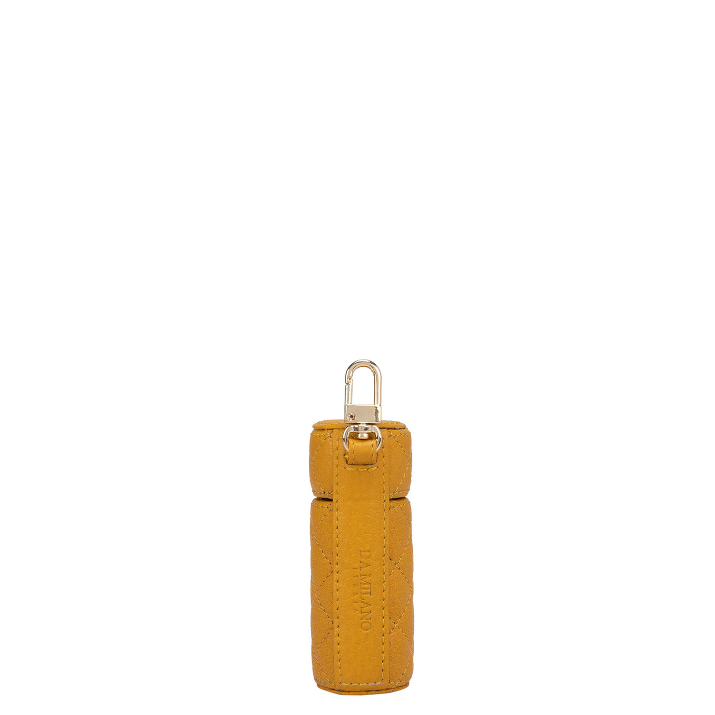 Quilting Leather Lipstick Case - Mustard