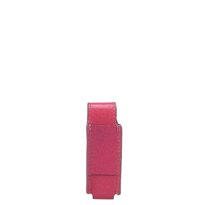 Franzy Leather Lipstick Case - Hot Pink