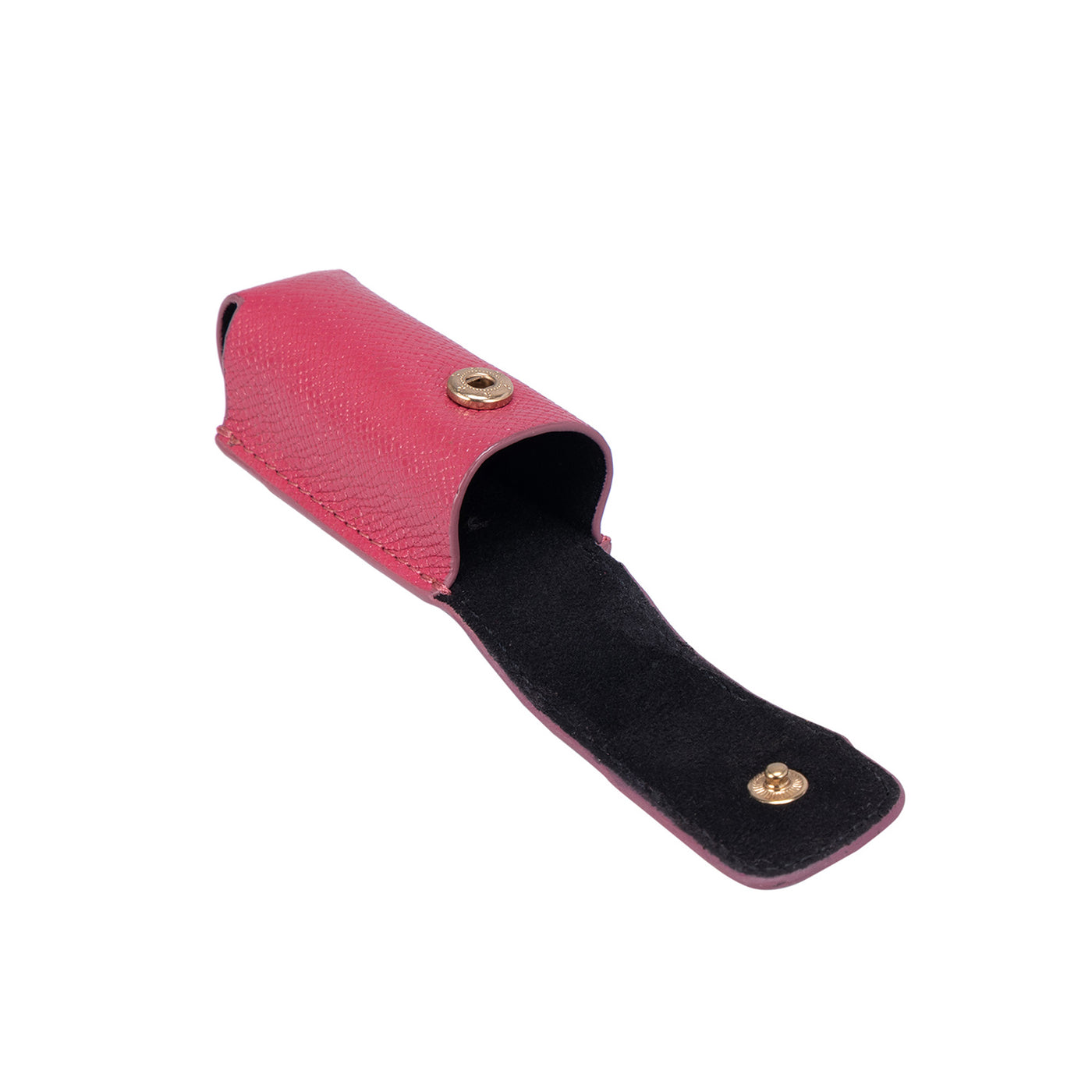 Franzy Leather Lipstick Case - Hot Pink