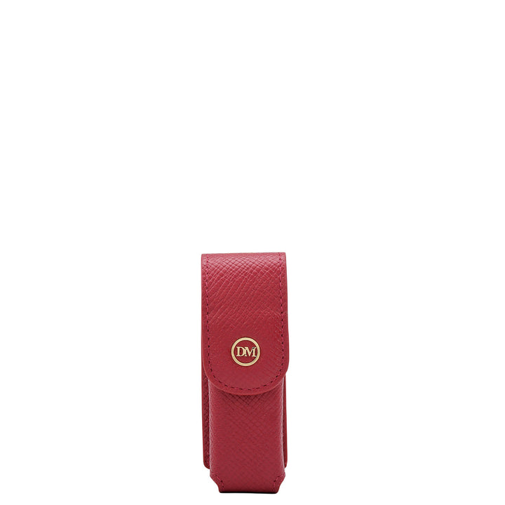 Franzy Leather Lipstick Case - Plumberry