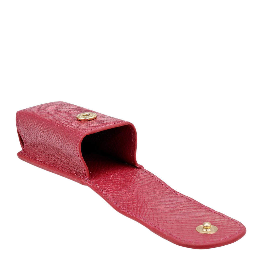 Franzy Leather Lipstick Case - Plumberry
