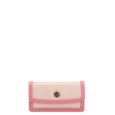 Wax Leather Lipstick Case - Baby Pink