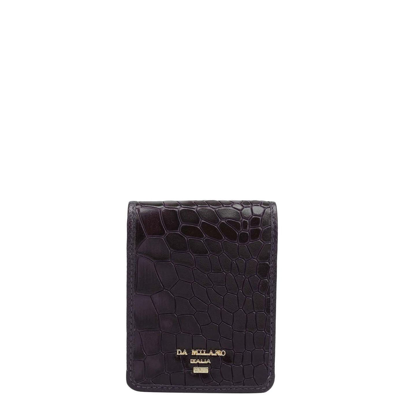 Croco Leather Lipstick Case - Grapevine
