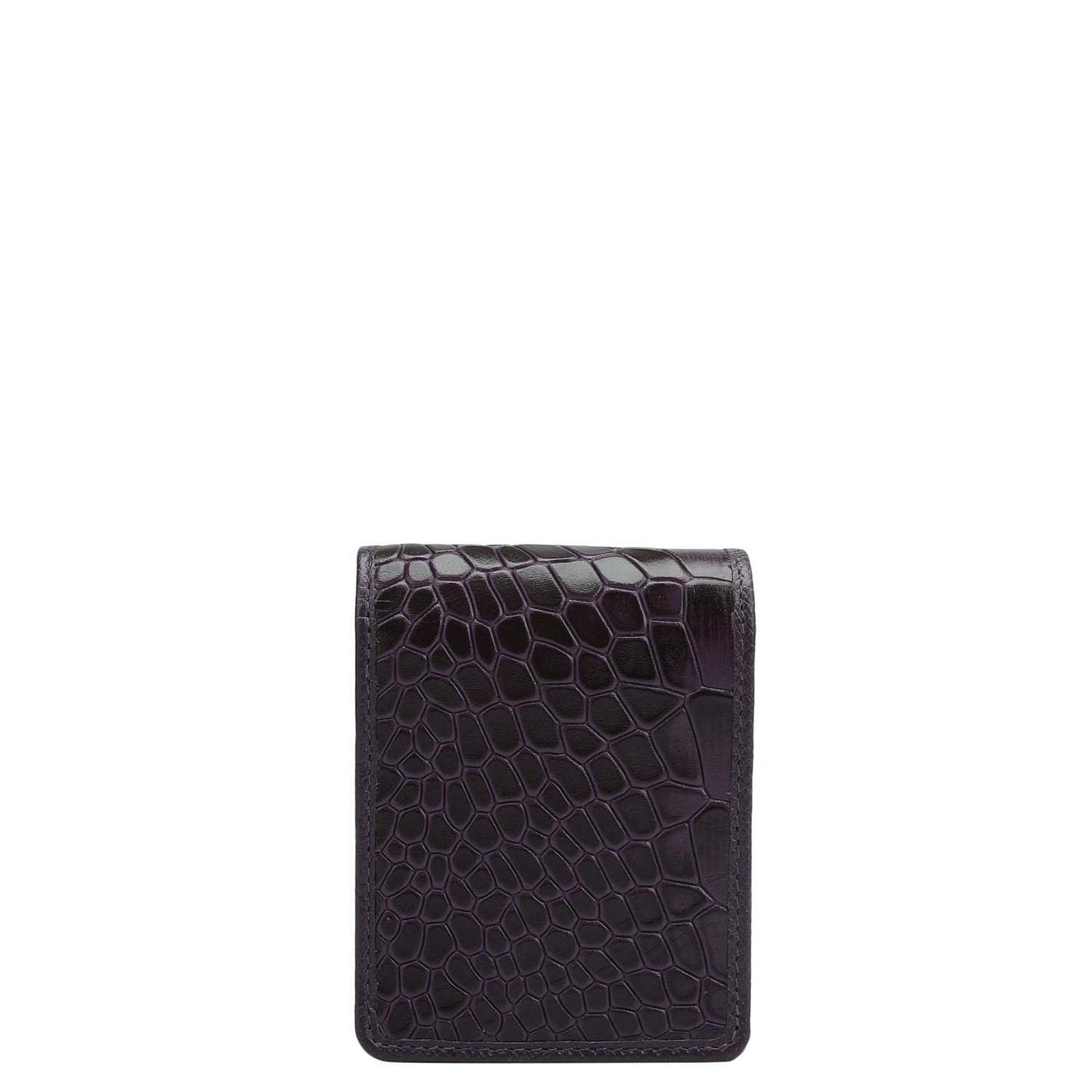 Croco Leather Lipstick Case - Grapevine