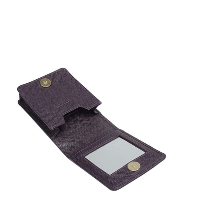Croco Leather Lipstick Case - Grapevine