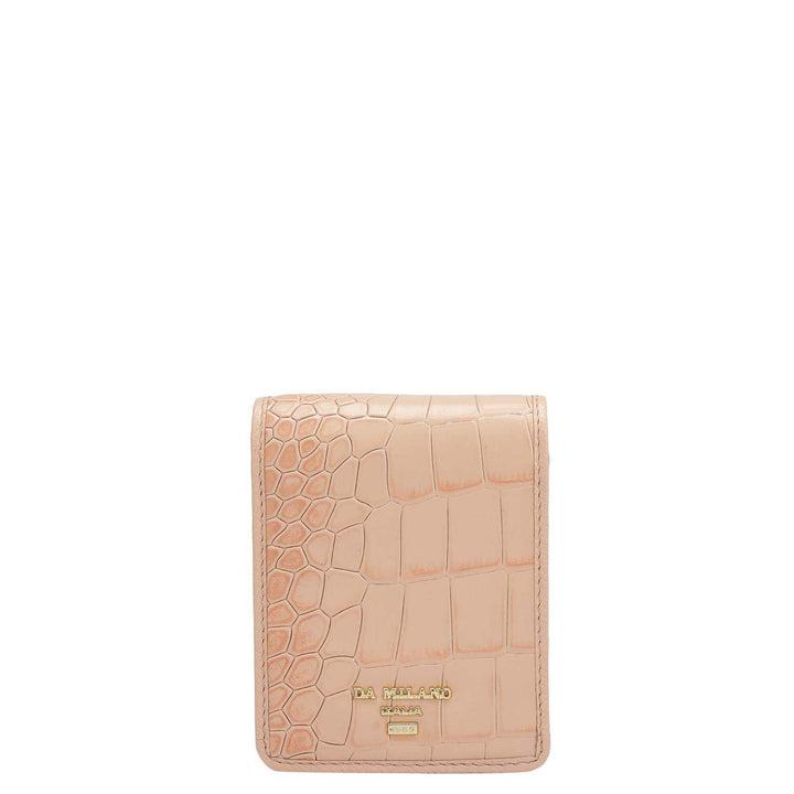 Croco Leather Lipstick Case - Peach