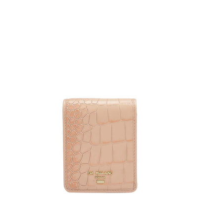 Croco Leather Lipstick Case - Peach