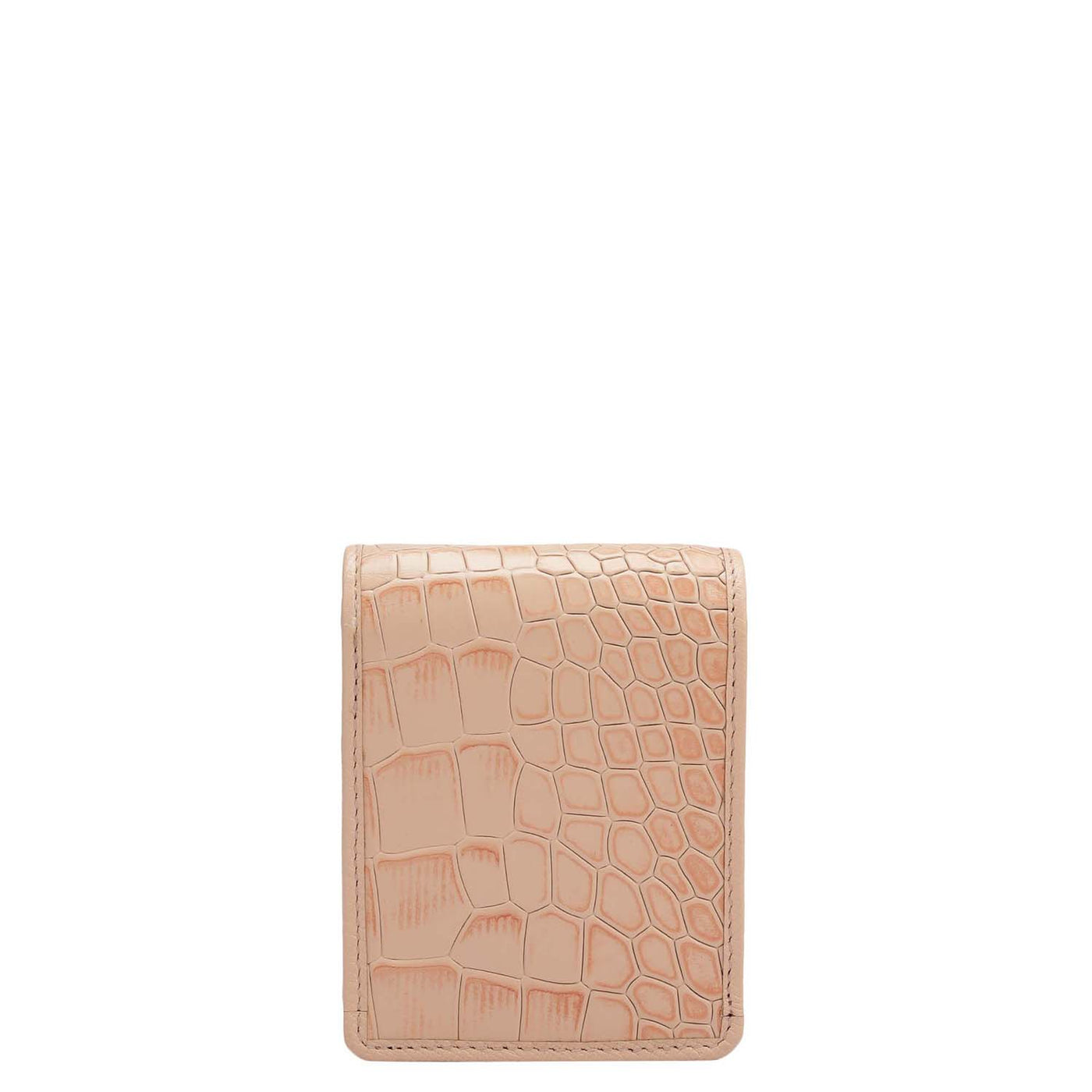 Croco Leather Lipstick Case - Peach