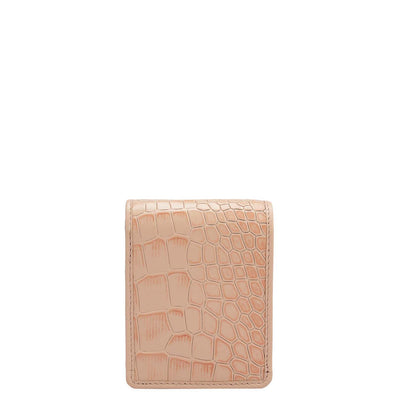 Croco Leather Lipstick Case - Peach