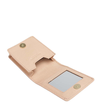 Croco Leather Lipstick Case - Peach