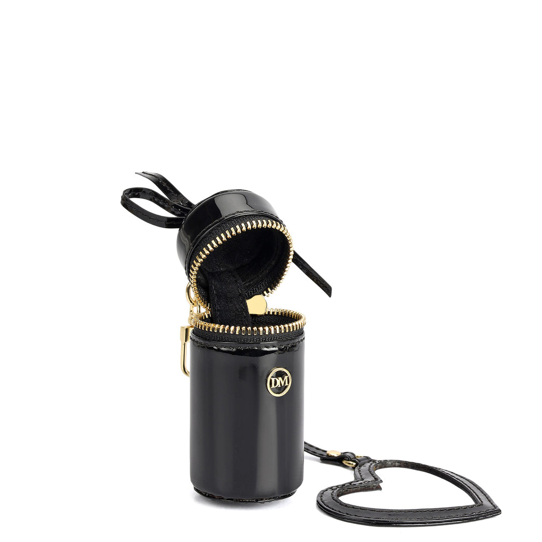 Patent Leather Lipstick Case - Black