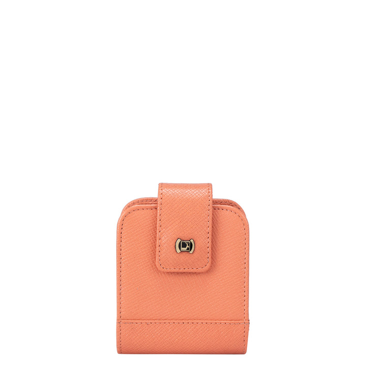 Franzy Leather Lipstick Case - Salmon