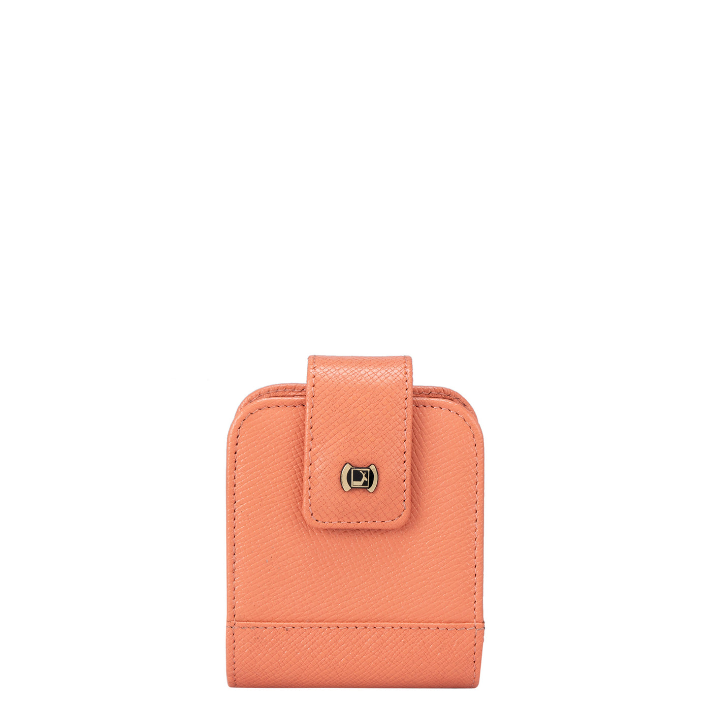 Franzy Leather Lipstick Case - Salmon