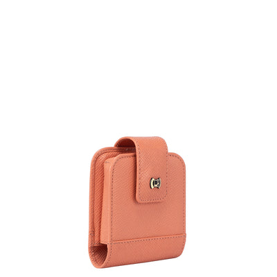 Franzy Leather Lipstick Case - Salmon