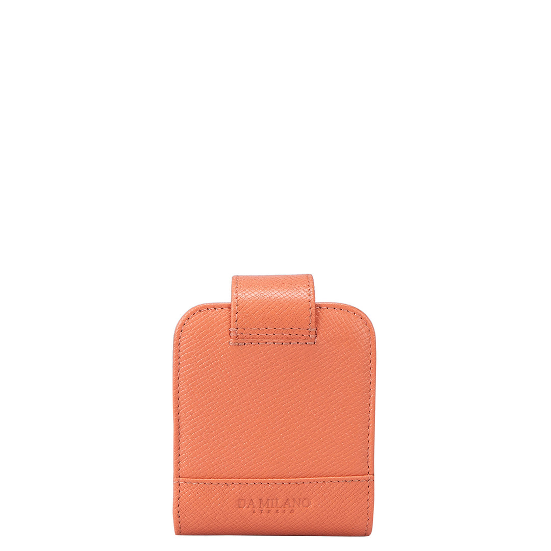 Franzy Leather Lipstick Case - Salmon
