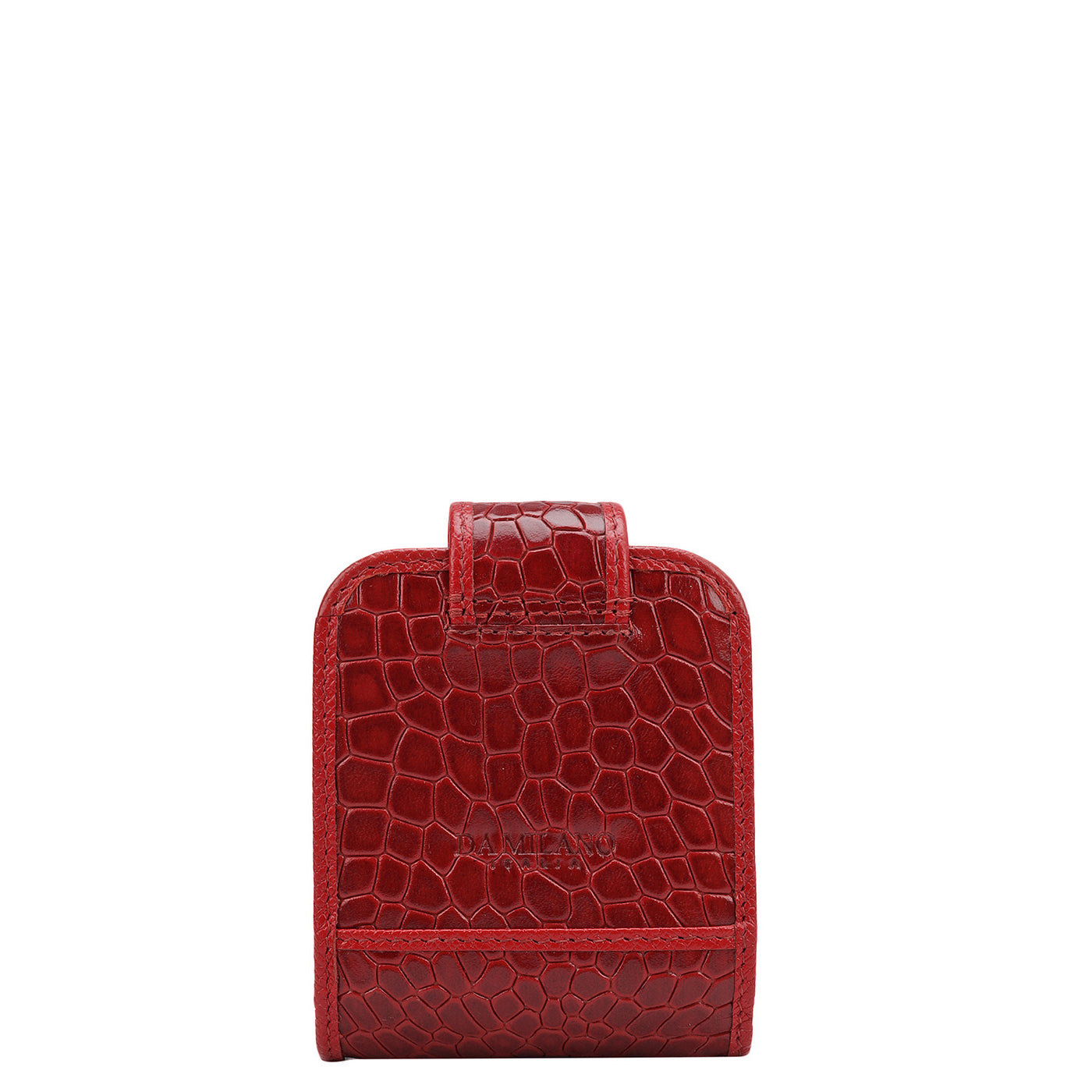 Croco Leather Lipstick Case - Red
