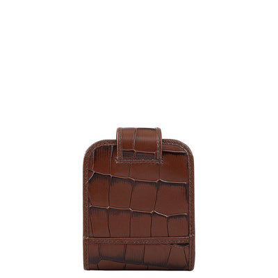 Croco Leather Lipstick Case - Date