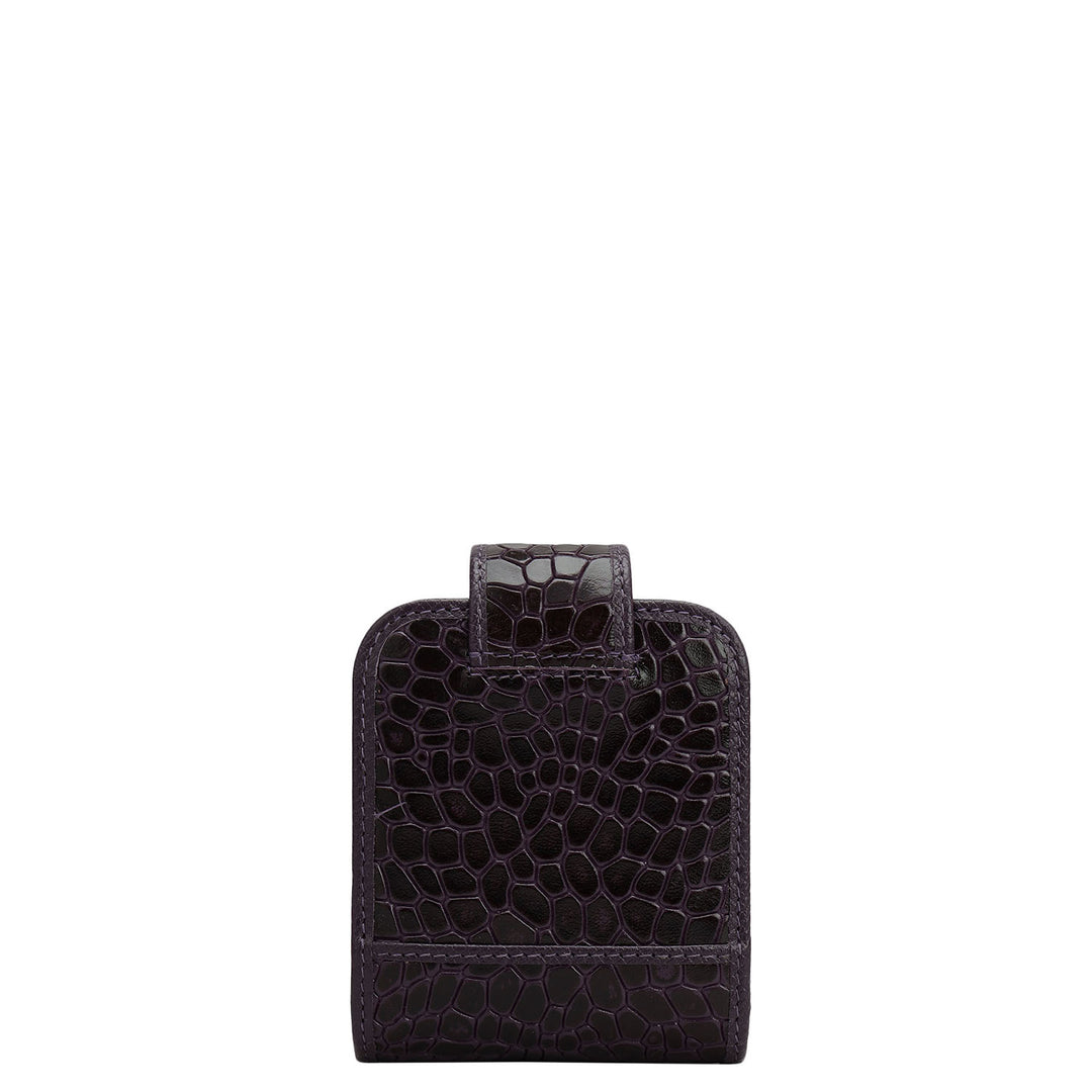 Croco Leather Lipstick Case - Grapevine
