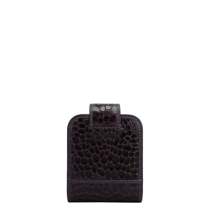 Croco Leather Lipstick Case - Grapevine