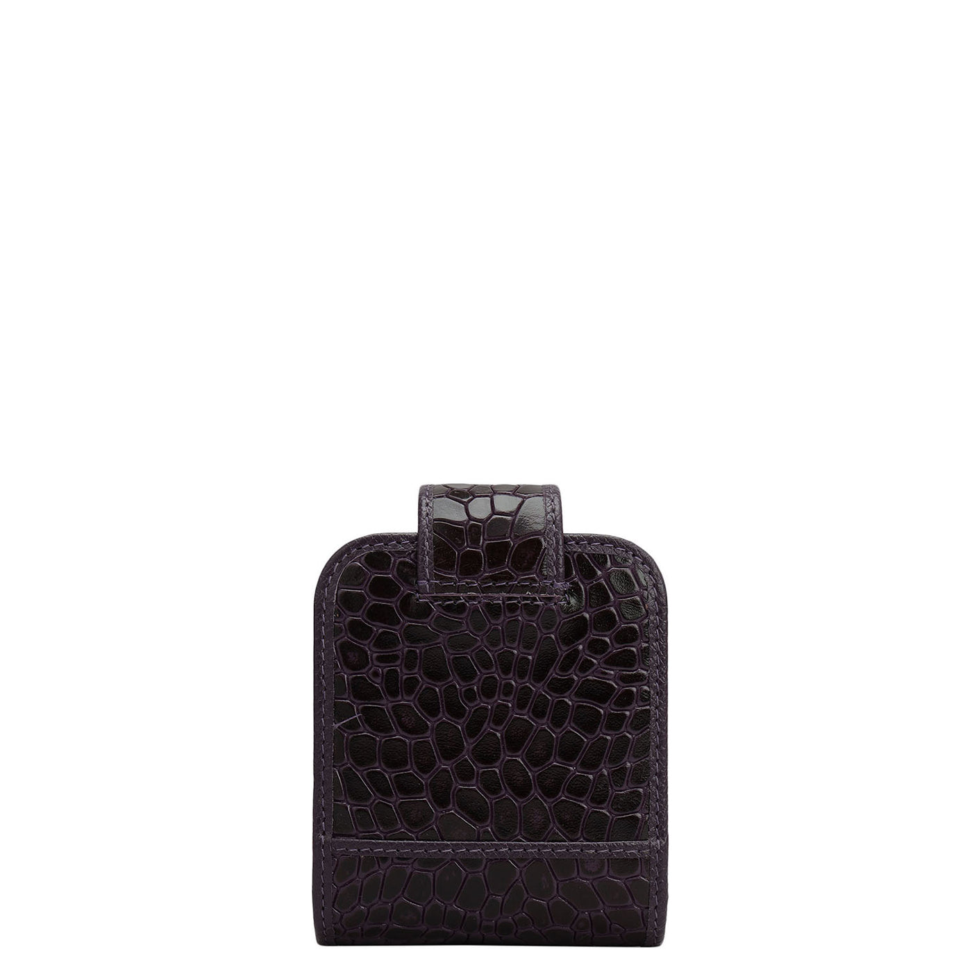 Croco Leather Lipstick Case - Grapevine