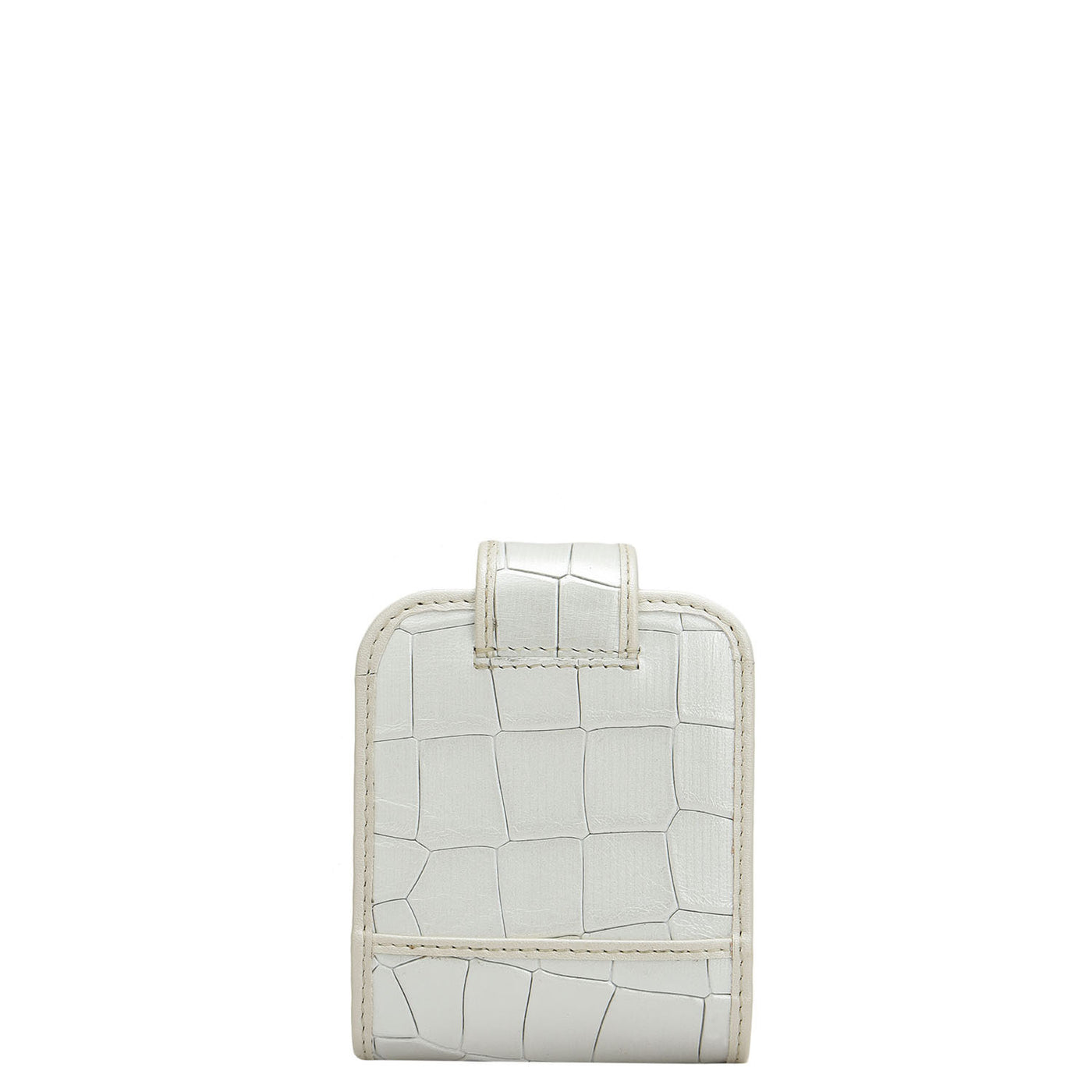 Croco Leather Lipstick Case - Snow