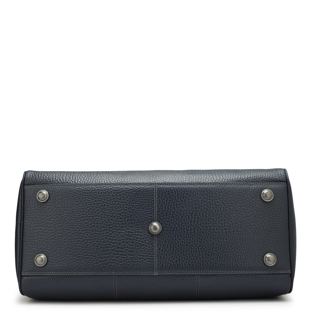 Bub Leather Luggage - Navy