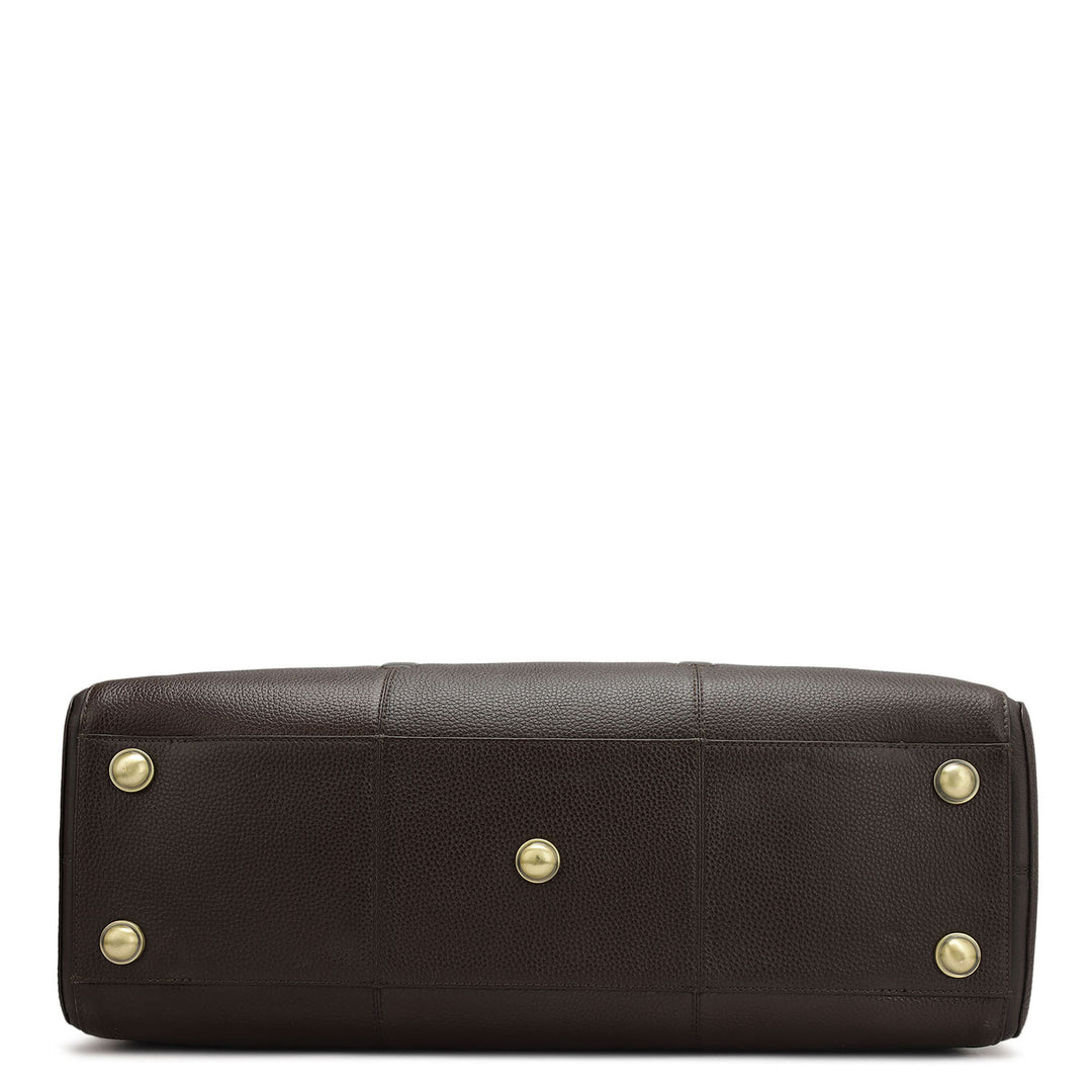 Wax Leather Luggage - Chocolate