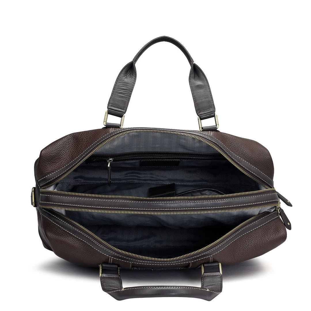 Wax Leather Luggage - Chocolate