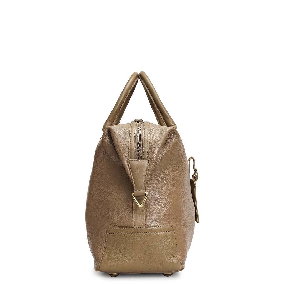 Wax Leather Luggage - Greyish Taupe