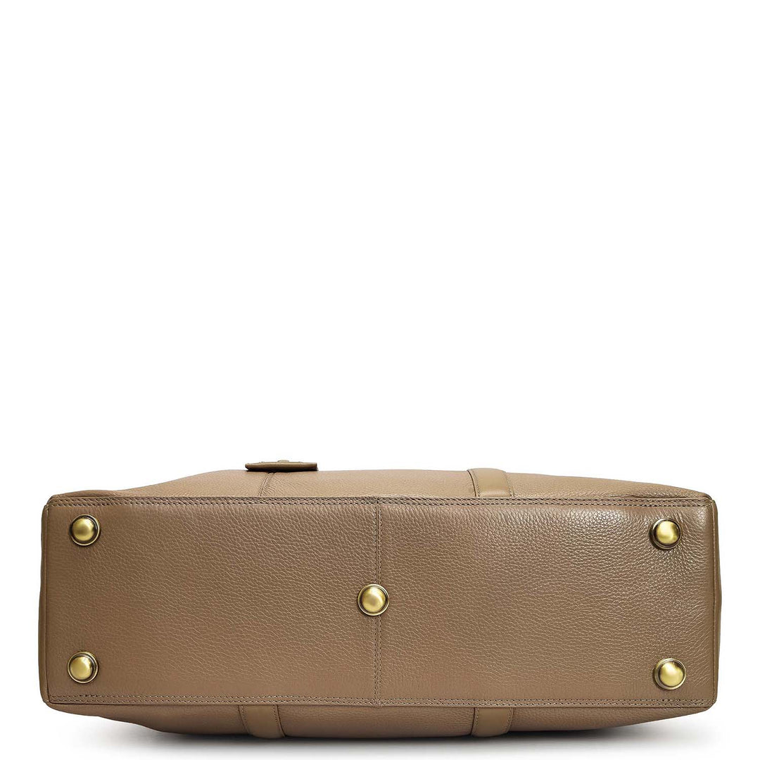 Wax Leather Luggage - Greyish Taupe