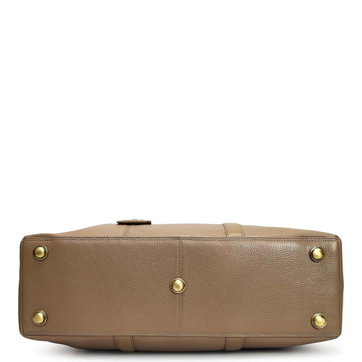 Wax Leather Luggage - Greyish Taupe