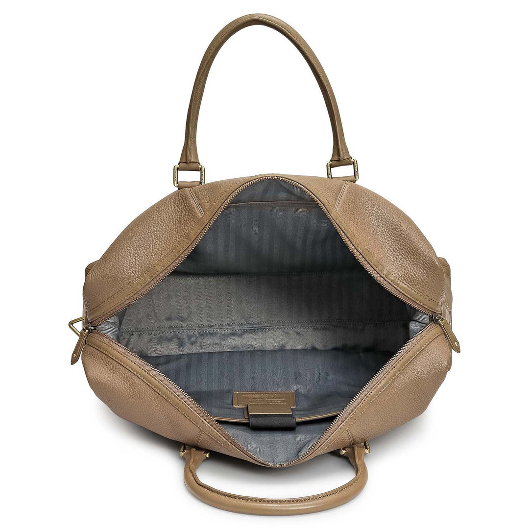 Wax Leather Luggage - Greyish Taupe