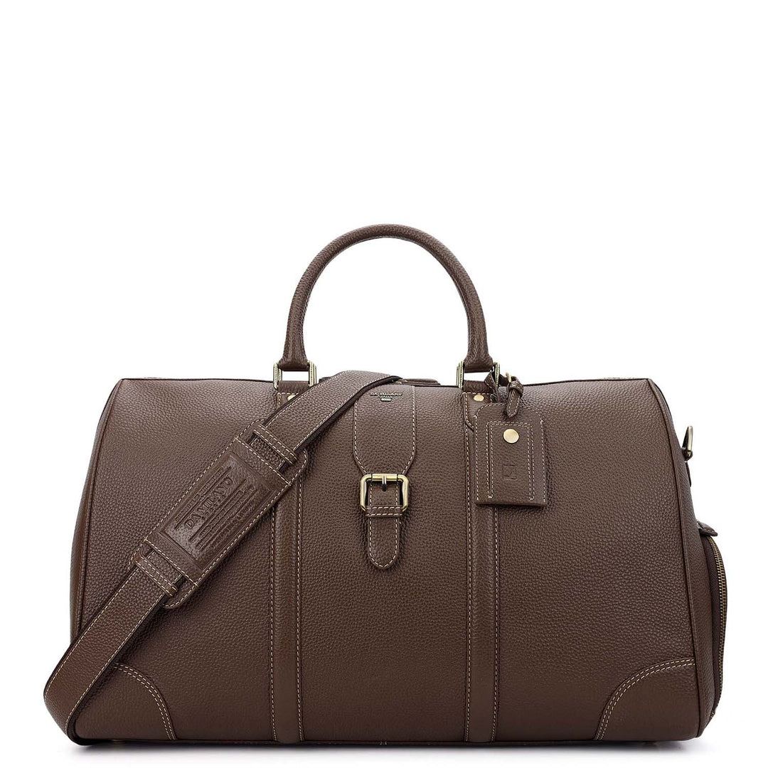 Wax Leather Duffle Bag - Mocha