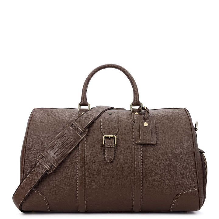 Wax Leather Duffle Bag - Mocha