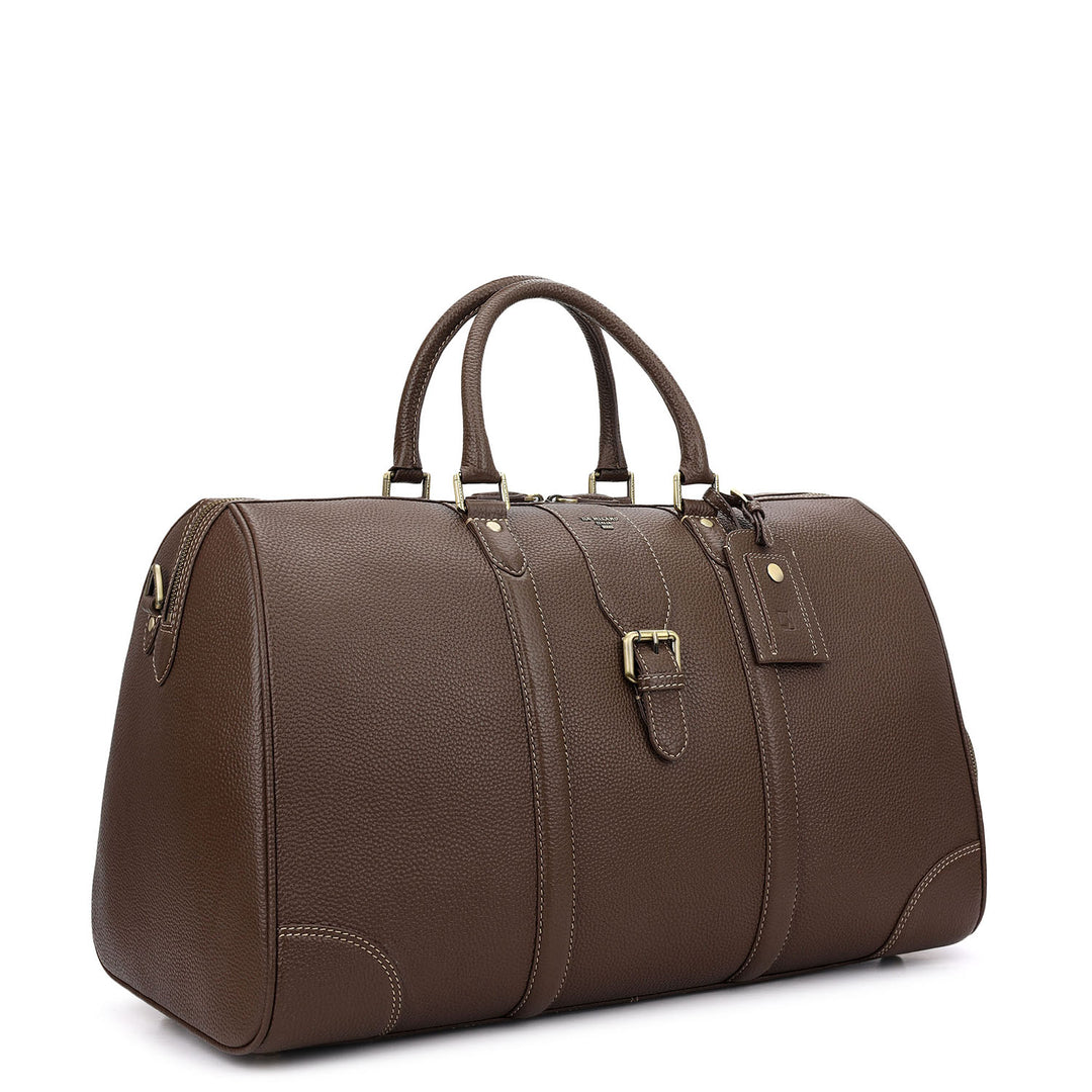 Wax Leather Duffle Bag - Mocha
