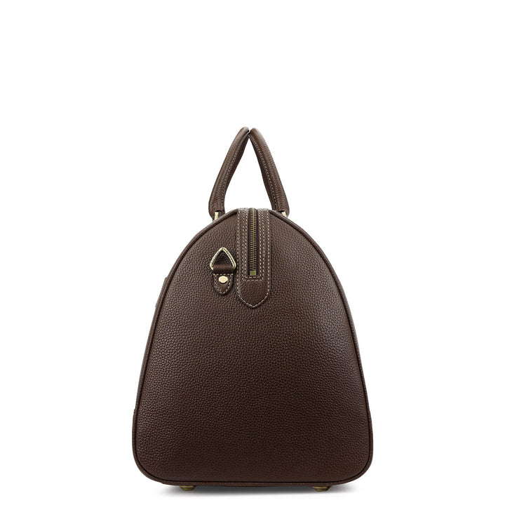 Wax Leather Duffle Bag - Mocha