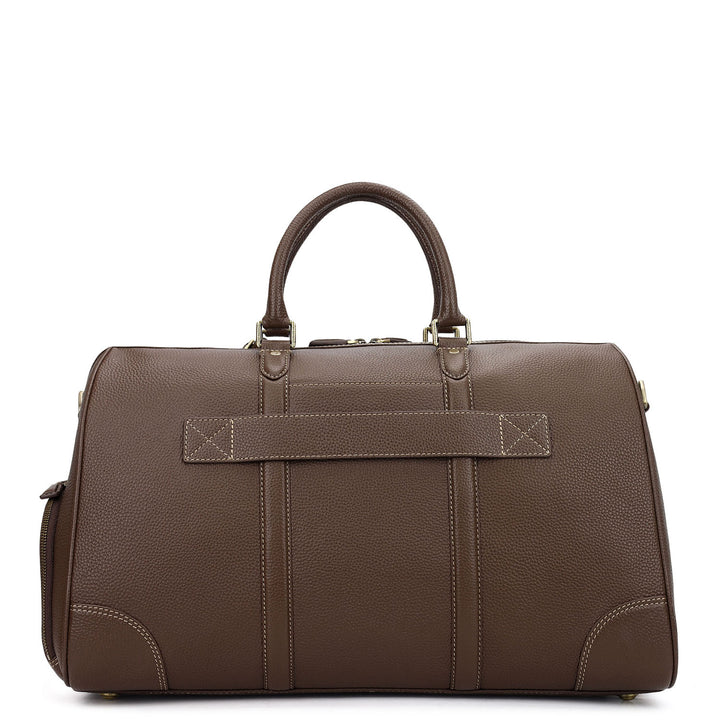 Wax Leather Duffle Bag - Mocha