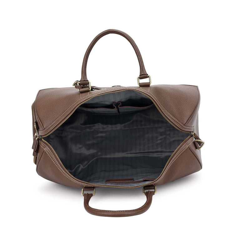 Wax Leather Duffle Bag - Mocha