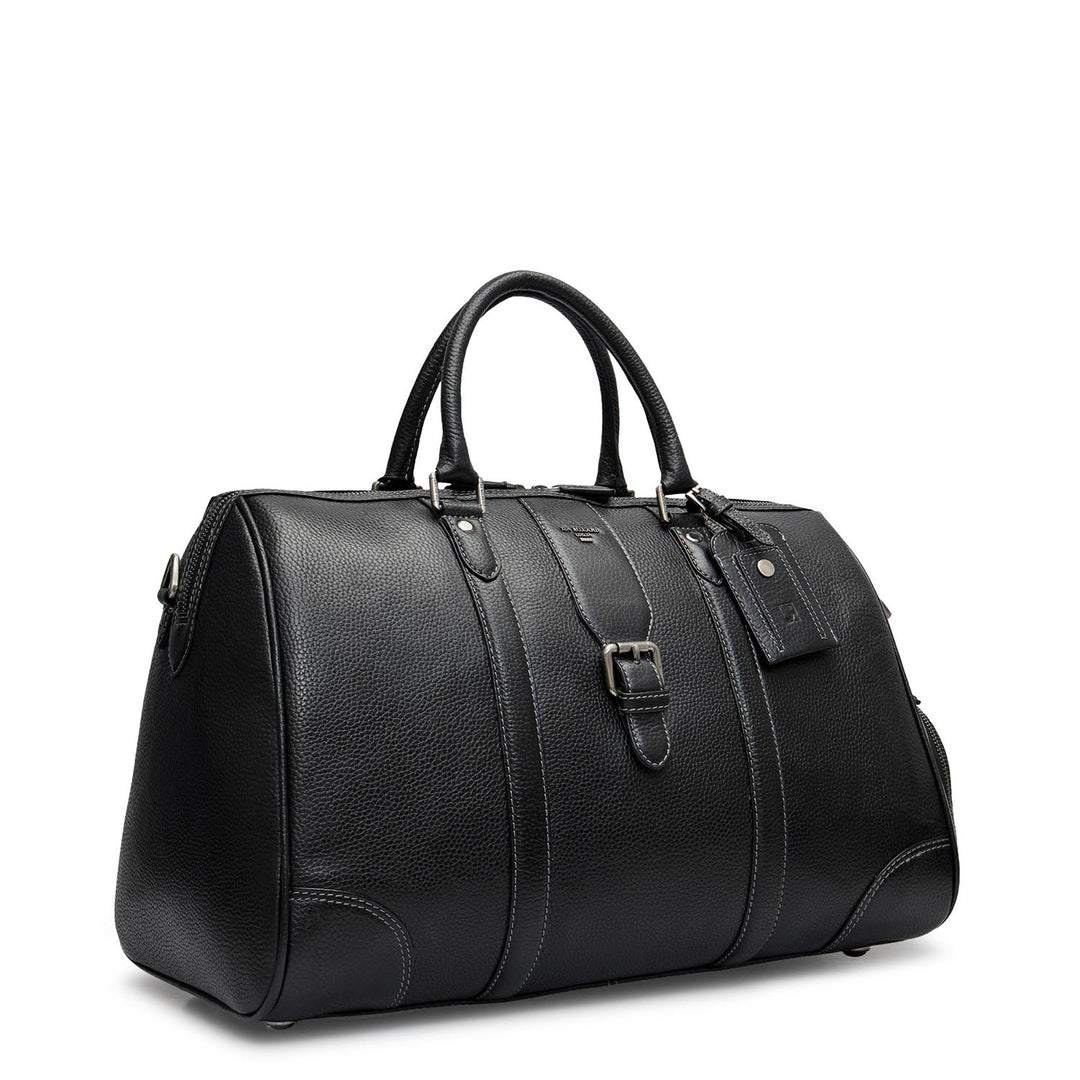 Wax Leather Luggage - Black