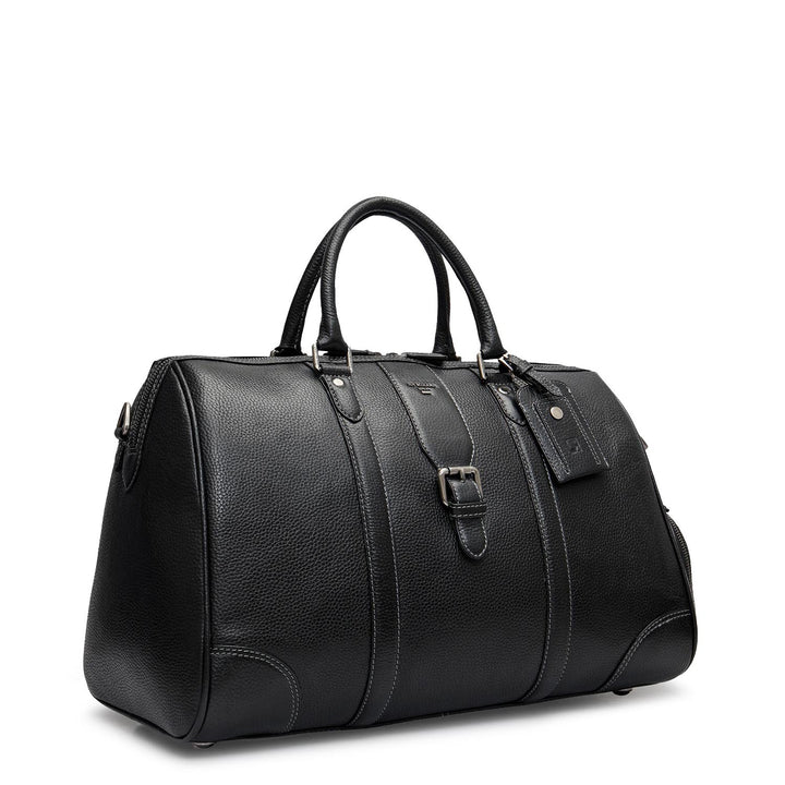 Wax Leather Luggage - Black