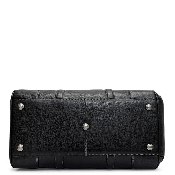 Wax Leather Luggage - Black