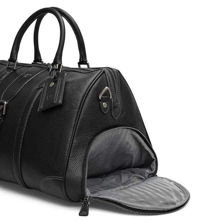 Wax Leather Luggage - Black