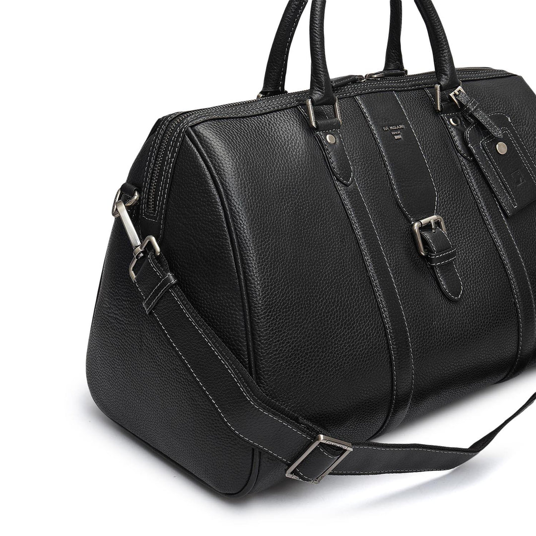 Wax Leather Luggage - Black