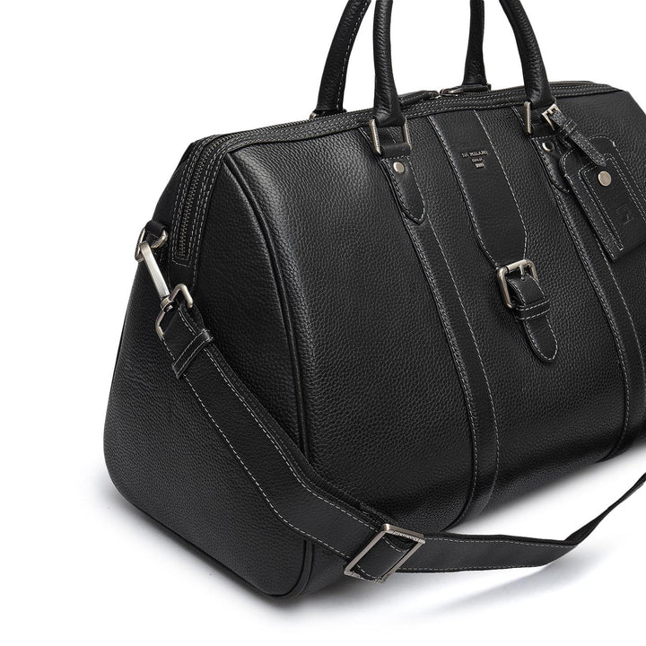 Wax Leather Luggage - Black