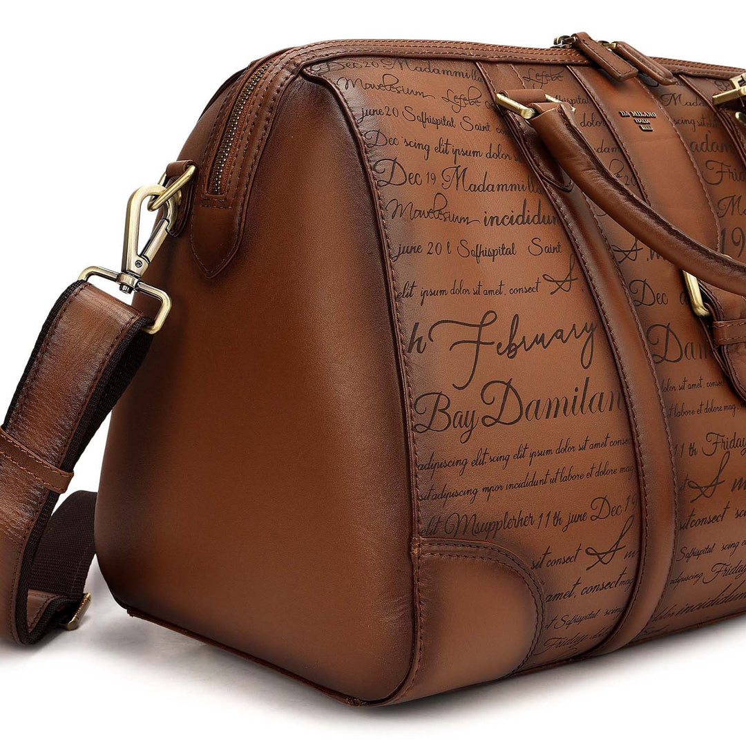 Signato Leather Luggage - Cognac