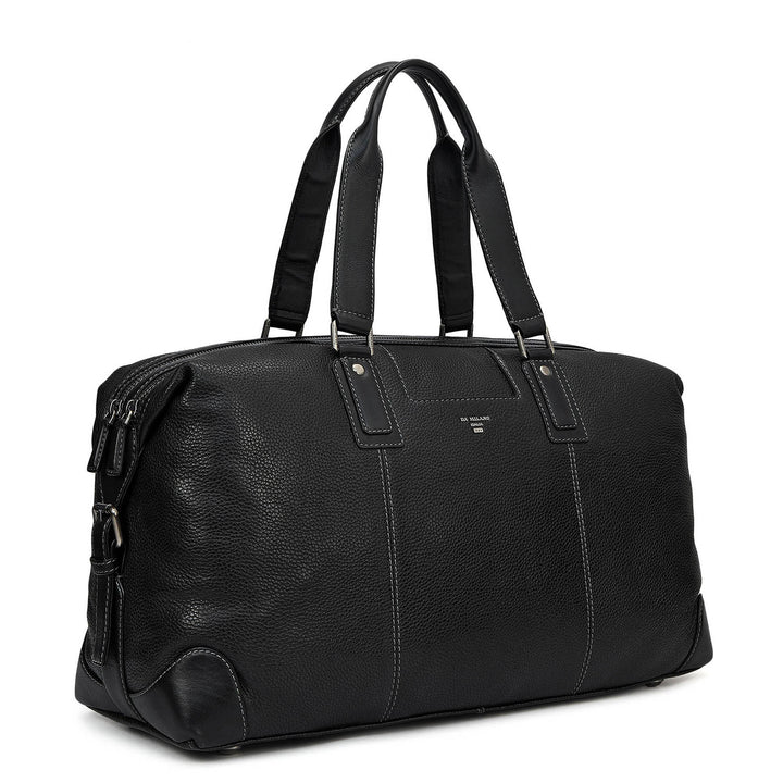 Wax Leather Luggage - Black
