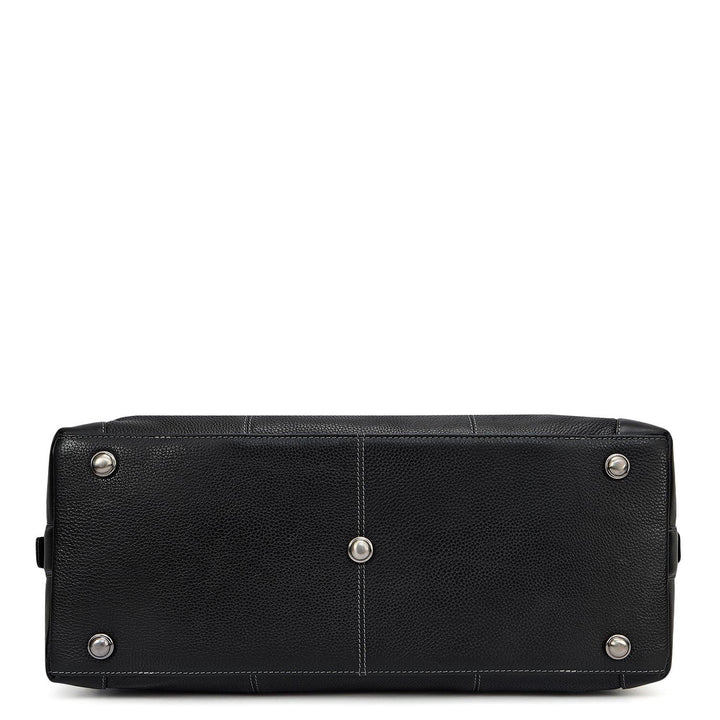 Wax Leather Luggage - Black