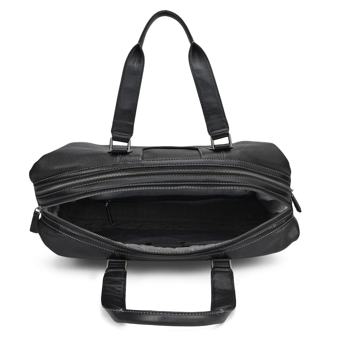 Wax Leather Luggage - Black